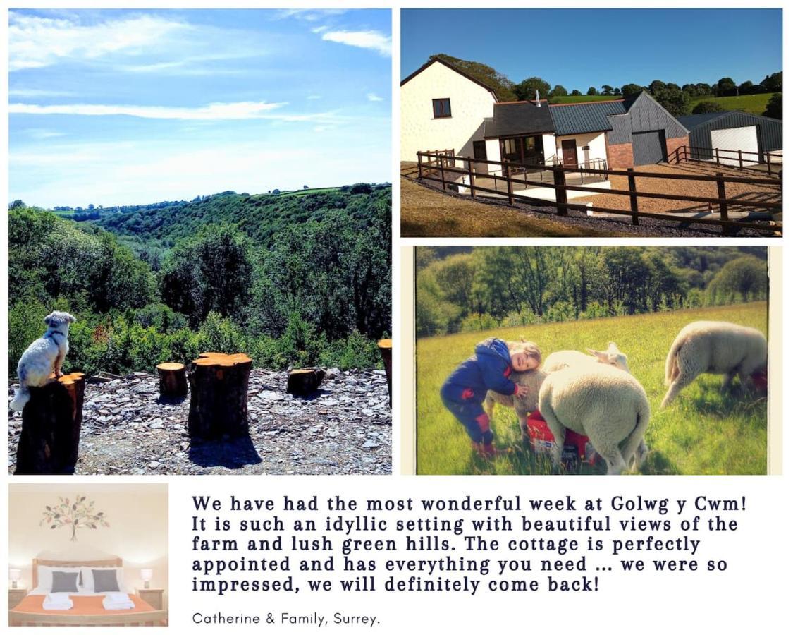 Luxury Cottage With Private Indoor Hot Tub+Woodlands Llanfyrnach Exterior foto